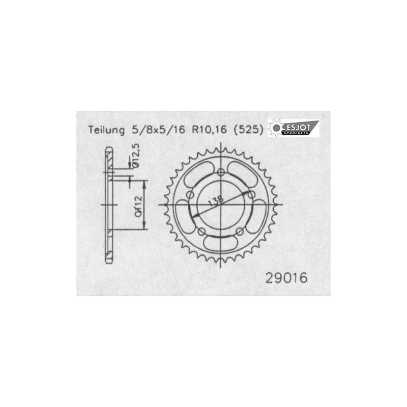 COURONNE ACIER 525 (10613-43 / 50-29016-43 / JTR1304.43)