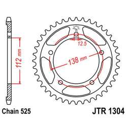COURONNE ACIER 525 (10613-43 / 50-29016-43 / JTR1304.43)