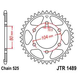 ZAHNKRANZ STAHL 525 (16610-39 / 50-29018-39 / JTR1489.39)