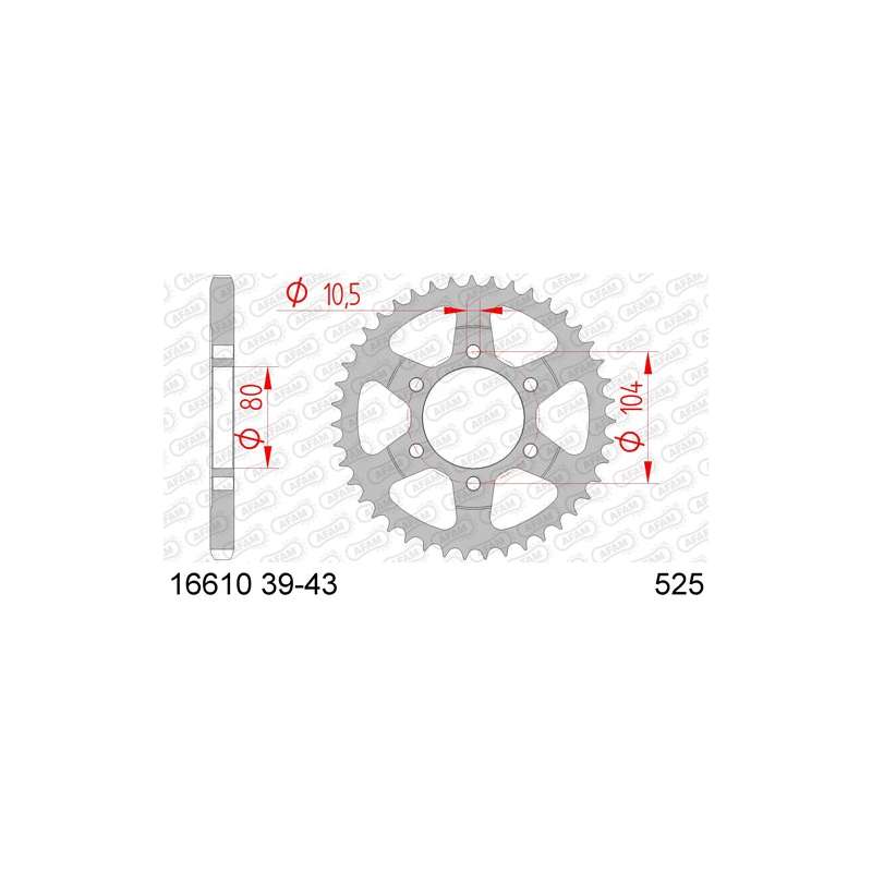 COURONNE ACIER 525 (16610-41 / 50-29018-41 / JTR1489.41)