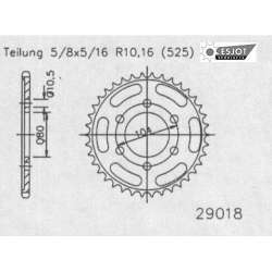 COURONNE ACIER 525 (16610-41 / 50-29018-41 / JTR1489.41)