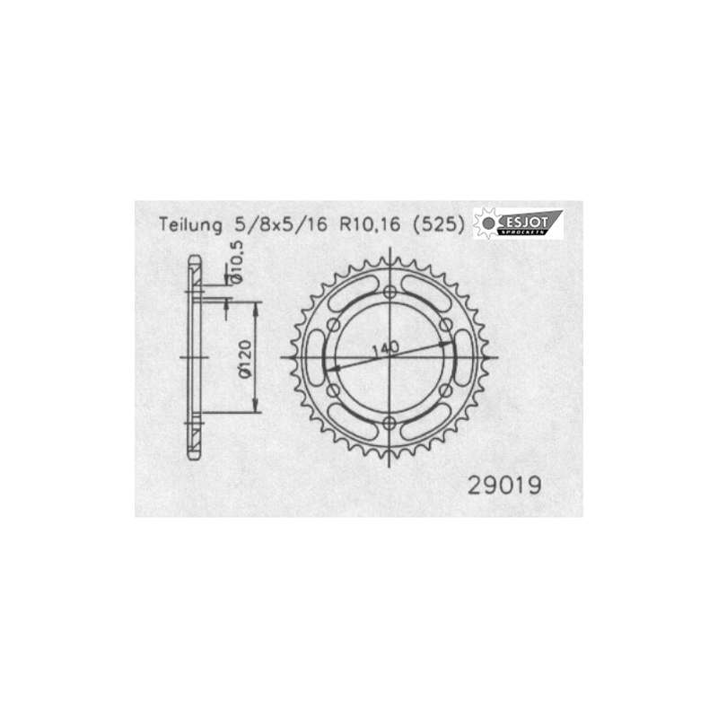 COURONNE ACIER 525 (50-29019-44 / JTR498.44)