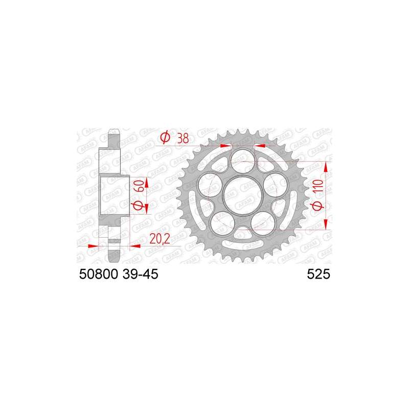 COURONNE ACIER 525 (50800-42 / 50-29020-42)