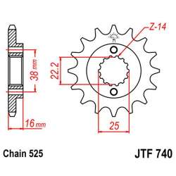 RITZEL 525 (50-29022-16 / JTF740.16)