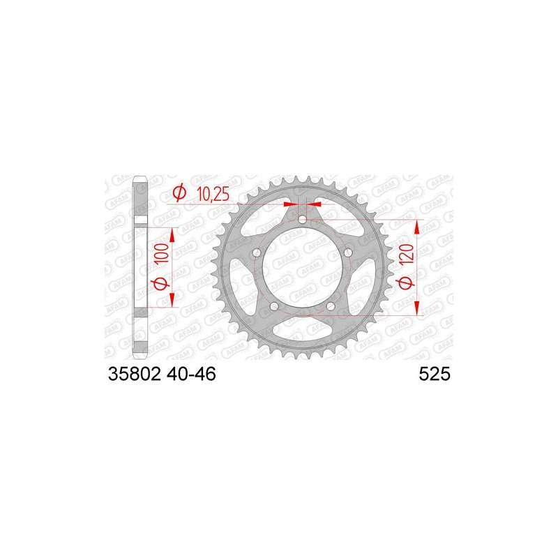 COURONNE ACIER 525 (35802-40 / 50-29059-40 / JTR702.40)