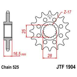RITZEL 525 (61800-16 / 50-29026-16 / JTF1904.16)