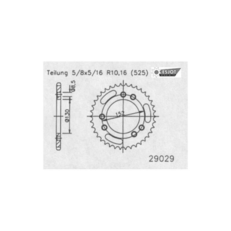 ZAHNKRANZ STAHL 525 (50-29029-41)