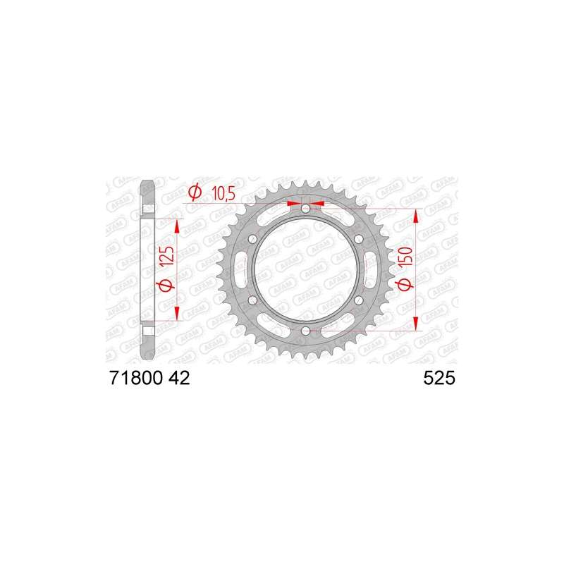 COURONNE ACIER 525 (71800-42 / 50-29032-42 / JTR899.42)