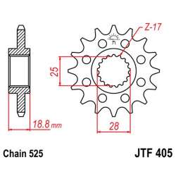 PIGNON 525 (61602-19 / JTF405.19)