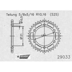 ZAHNKRANZ STAHL 525 (50-29033-40)