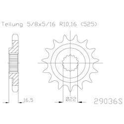 RITZEL 525 (52613-15 / 50-29036-15 / JTF741.15)