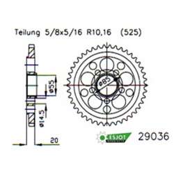 ZAHNKRANZ STAHL 525 (50-29036-39)