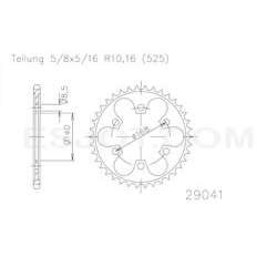 COURONNE ACIER 525 (92634-41 / 50-29041-41 / JTR6.41)