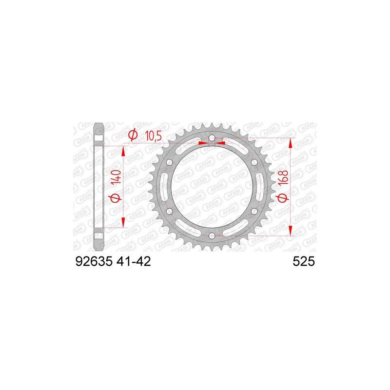 COURONNE ACIER 525 (92635-41 / 50-29043-41 / JTR3.41)