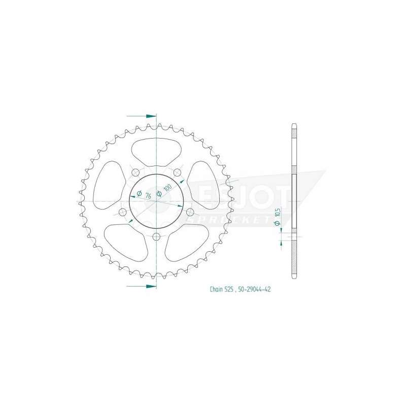 ZAHNKRANZ STAHL 525 (50-29044-39)