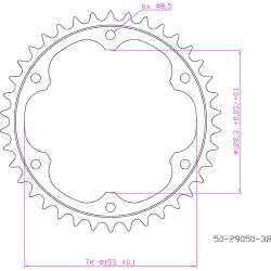 COURONNE ACIER 525 (50-29050-38)