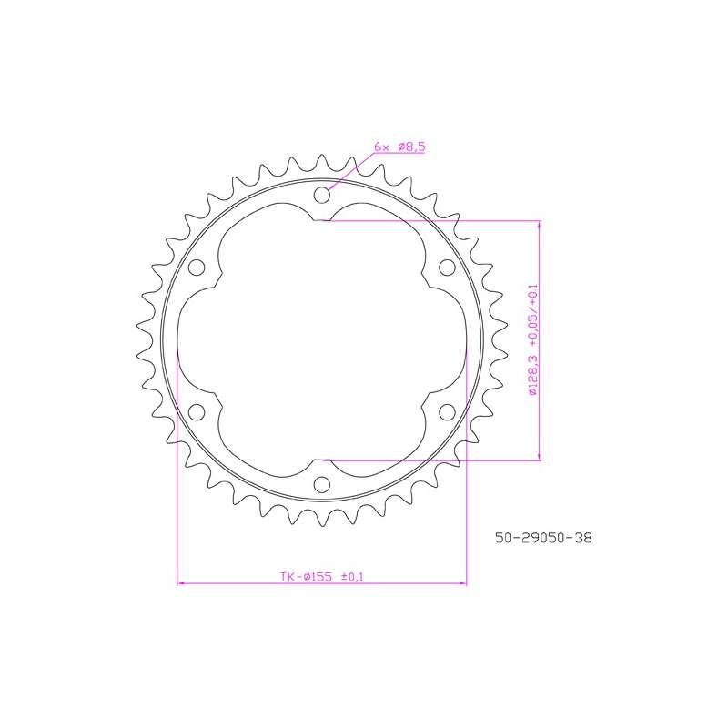 COURONNE ACIER 525 (50-29050-38)