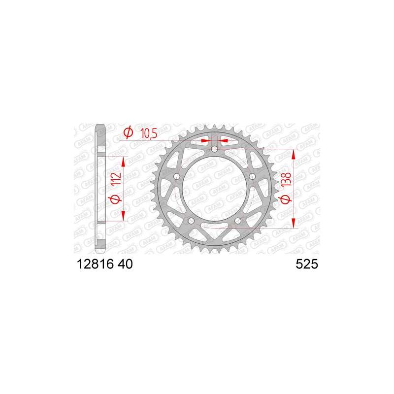 COURONNE ACIER 525 (12816-41 / 50-29051-41 / JTR1877.41)
