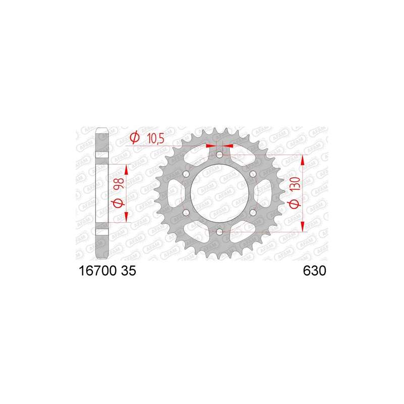 COURONNE ACIER 630 (16700-35 / 50-30003-35 / JTR483.35)