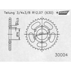 COURONNE ACIER 630 (14600-42 / 50-30004-42 / JTR818.42)