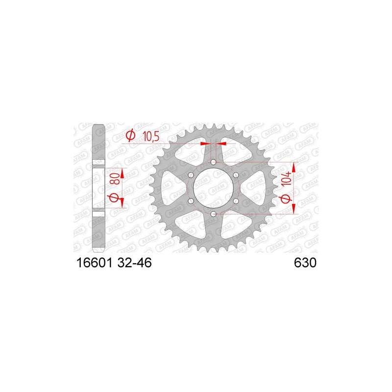 COURONNE ACIER 630 (16601-33 / 50-30005-33 / JTR501.33)