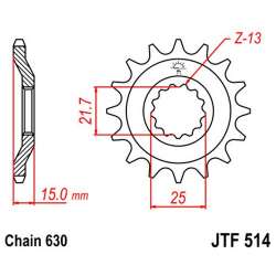 PIGNON 630 (24600-15 / 50-30008-15 / JTF514.15)