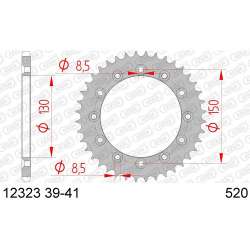 COURONNE ACIER 520 (12323-39 / 50-32001-39 / JTR245/2.39)