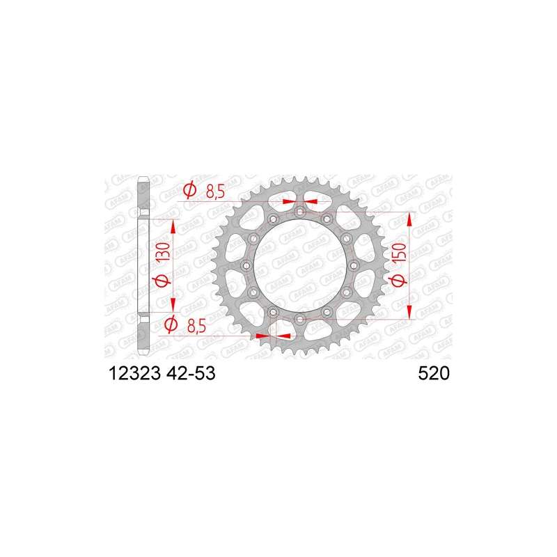 ZAHNKRANZ STAHL 520 (12323-44 / 50-32001-44 / JTR245/2.44)