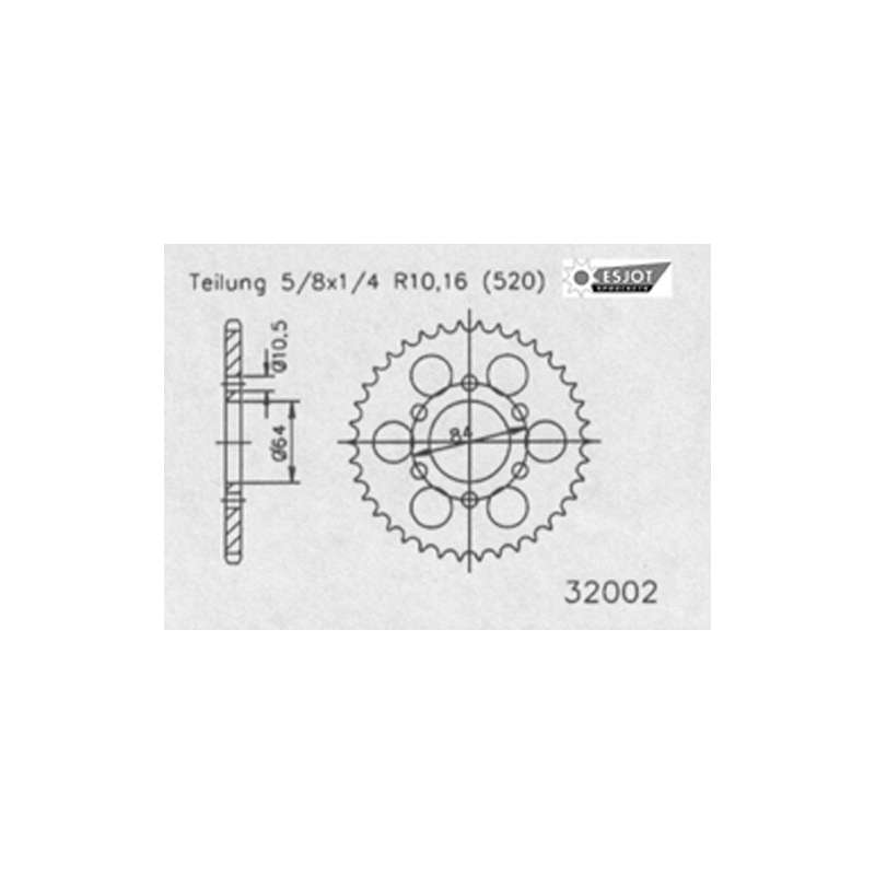 ZAHNKRANZ STAHL 520 (50-32002-47 / JTR826.47)