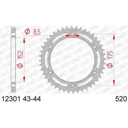 ZAHNKRANZ STAHL 520 (12301-44 / 50-32003-44 / JTR853.44)