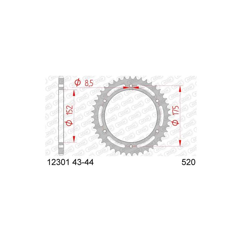 ZAHNKRANZ STAHL 520 (12301-44 / 50-32003-44 / JTR853.44)