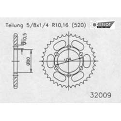 ZAHNKRANZ STAHL 520 (50-32009-42 / JTR478.42)