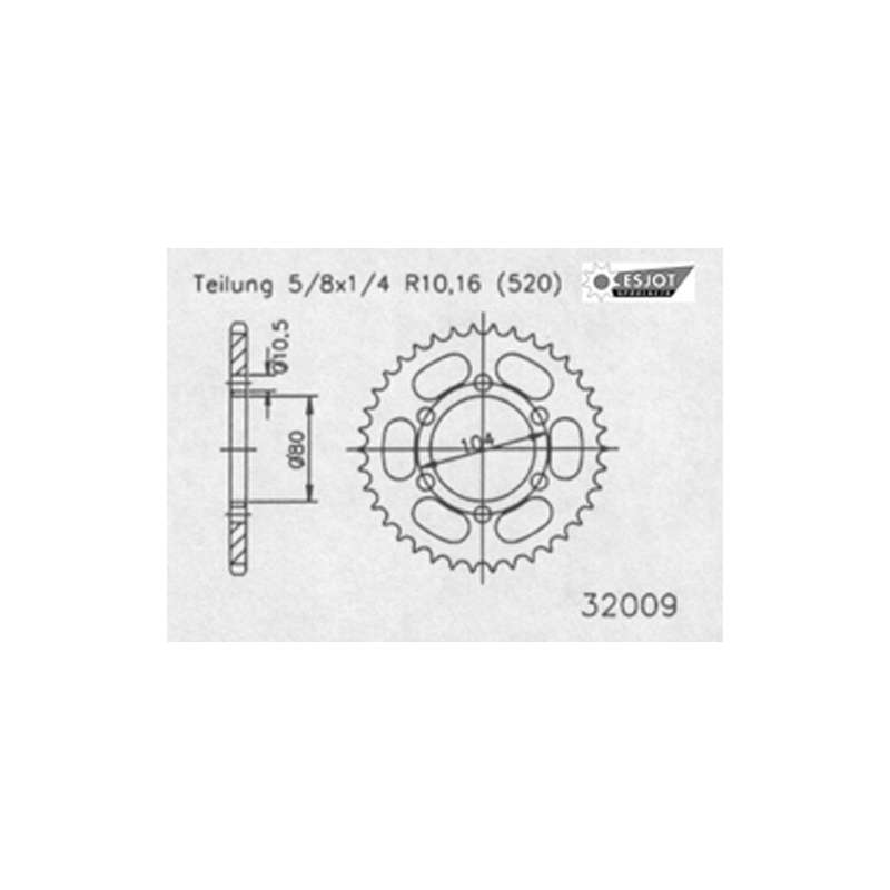 COURONNE ACIER 520 (50-32009-42 / JTR478.42)