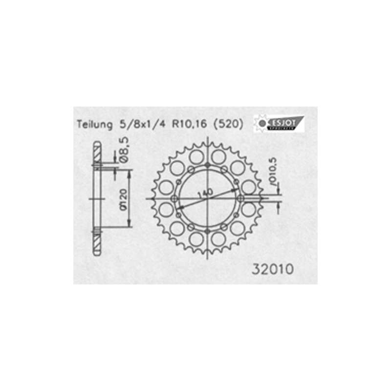 ZAHNKRANZ STAHL 520 (50-32010-42 / JTR1490.42)
