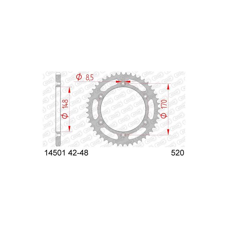 COURONNE ACIER 520 (14501-42 / 50-32012-42 / JTR828.42)