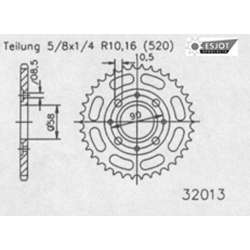 ZAHNKRANZ STAHL 520 (50-32013-39 / JTR279.39)