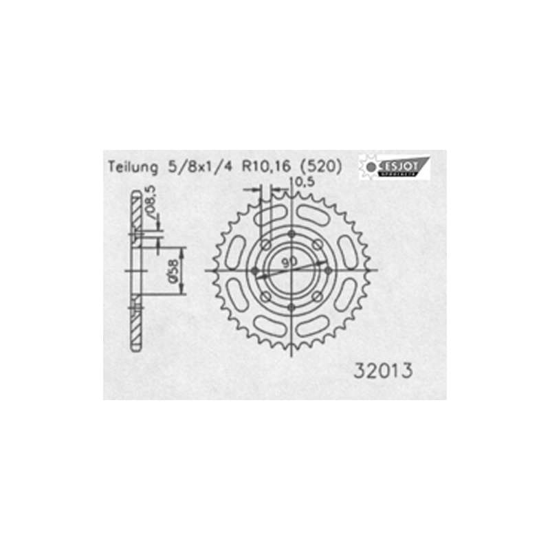 COURONNE ACIER 520 (50-32013-40 / JTR279.40 / 10214-40)