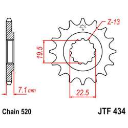 PIGNON 520 (22401-15 / 50-32014-15 / JTF434.15)