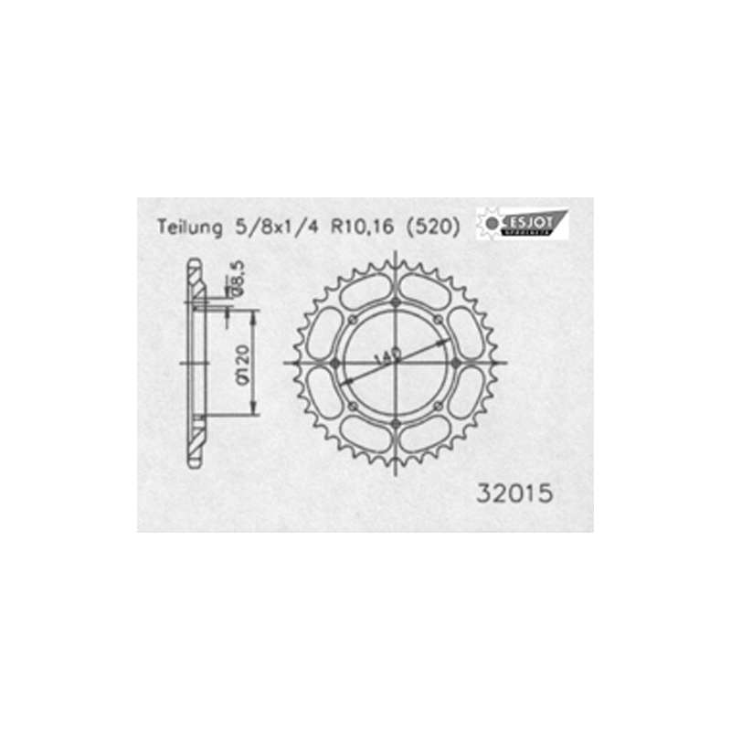 COURONNE ACIER 520 (50-32015-45 / JTR477.45)