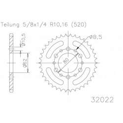 COURONNE ACIER 520 (50-32022-40 / JTR845.40)