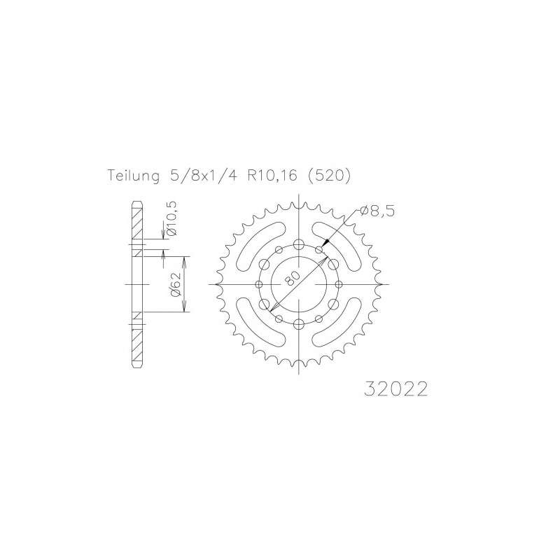 COURONNE ACIER 520 (50-32022-46 / JTR845.46)