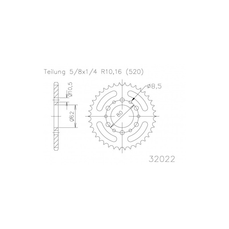 COURONNE ACIER 520 (50-32022-48 / JTR845.48)