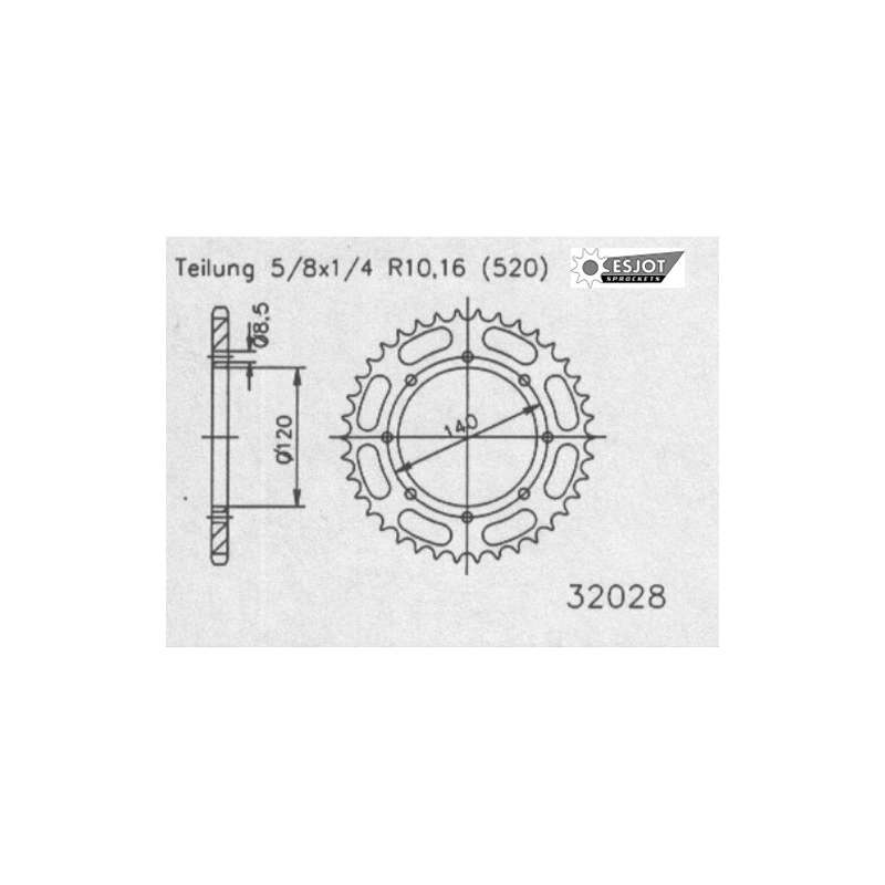 ZAHNKRANZ STAHL 520 (50-32028-47 / JTR487.47)