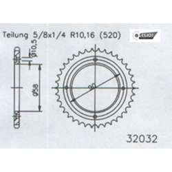 COURONNE ACIER 520 (10221-41 / 50-32032-41 / JTR273.41)
