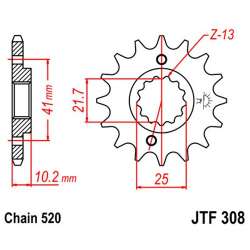 PIGNON 520 (20509-15 / 50-32037-15 / JTF308.15)