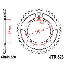 ZAHNKRANZ STAHL 520 (14405-46 / 50-32028-46 / JTR823.46)