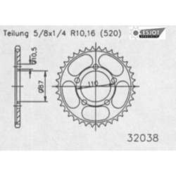 ZAHNKRANZ STAHL 520 (14405-46 / 50-32028-46 / JTR823.46)