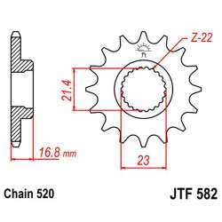 PIGNON 520 (21506-16 / 50-32039-16 / JTF582.16)