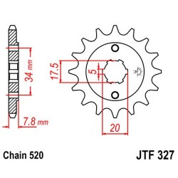 PIGNON 520 (20305-14 / 50-32042-14 / JTF327.14)