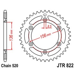 COURONNE ACIER 520 (14206-46 / 50-32043-40 / JTR822.46)